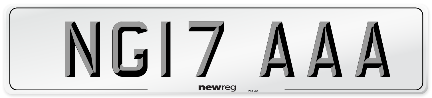 NG17 AAA Number Plate from New Reg
